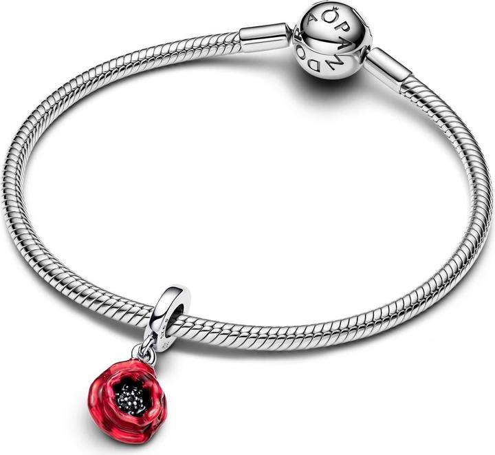 Produktbild Pandora Roter Blumen-Anhänger (Silber 925, Emaille)