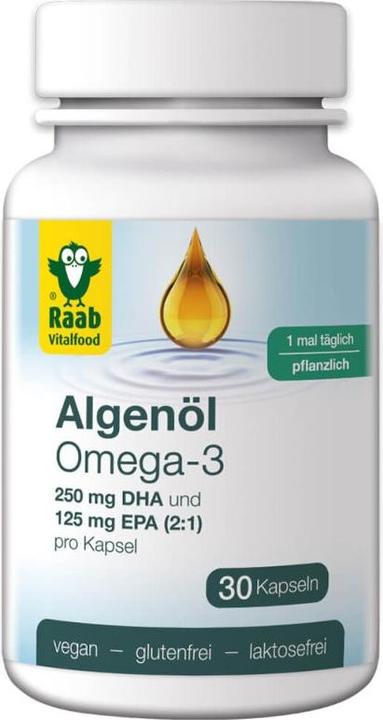 Raab Algenöl Omega-3 mit DHA und EPA (30 Stück, Kapseln, 35.50 g)