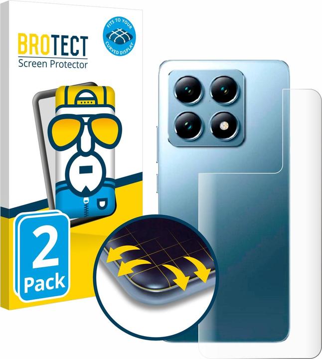 Produktbild BROTECT Fullscreen Schutzfolie Displayschutz Folie Klar Transparent (2 Stück, Xiaomi 14T Pro)
