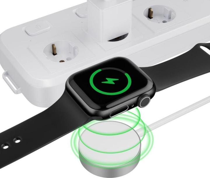 Actual product image Tech-Protect Ultraboost Magnetic Charging Type-C Cable 120cm Apple Watch White (2.50 W)