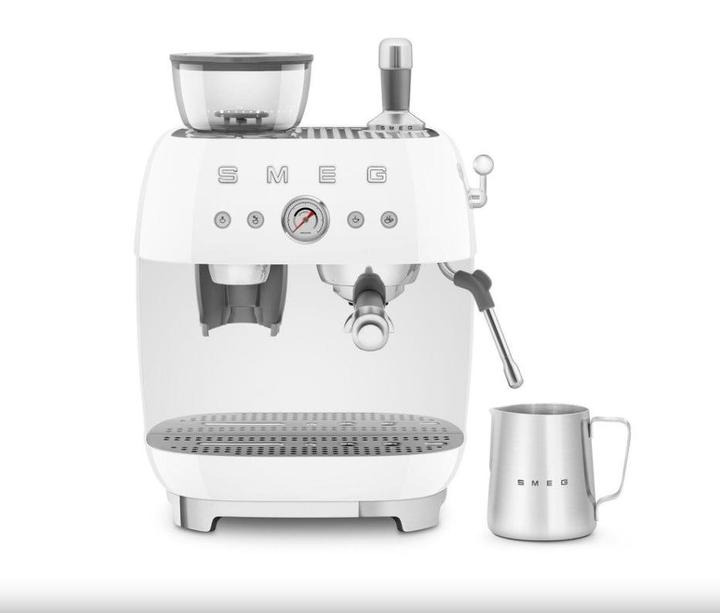 Produktbild Smeg EGF03WHEU Espressomaschine mit Mahlwerk Weiss 50's Style