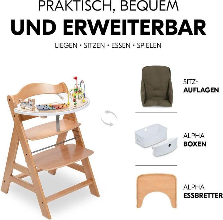 Actual product image Hauck Alpha Newborn Set Pre Nature (Highchair)