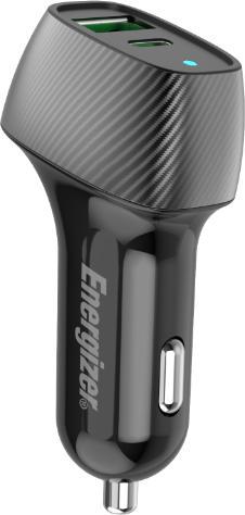 Produktbild Energizer Car Charger - Power Delivery & QC3 - 38W - 1 USB-C & 1 USB-A, schwarz