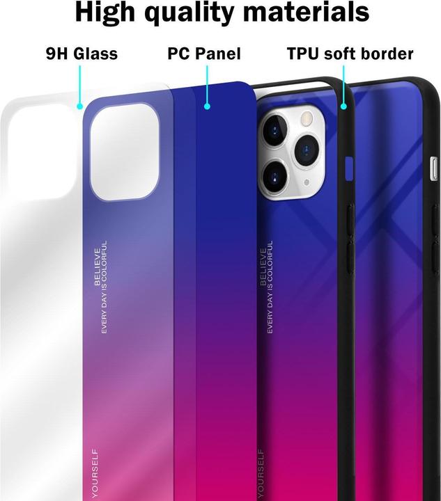 Produktbild Cadorabo TPU 2 Farben Glas Cover (Apple iPhone 11 Pro)