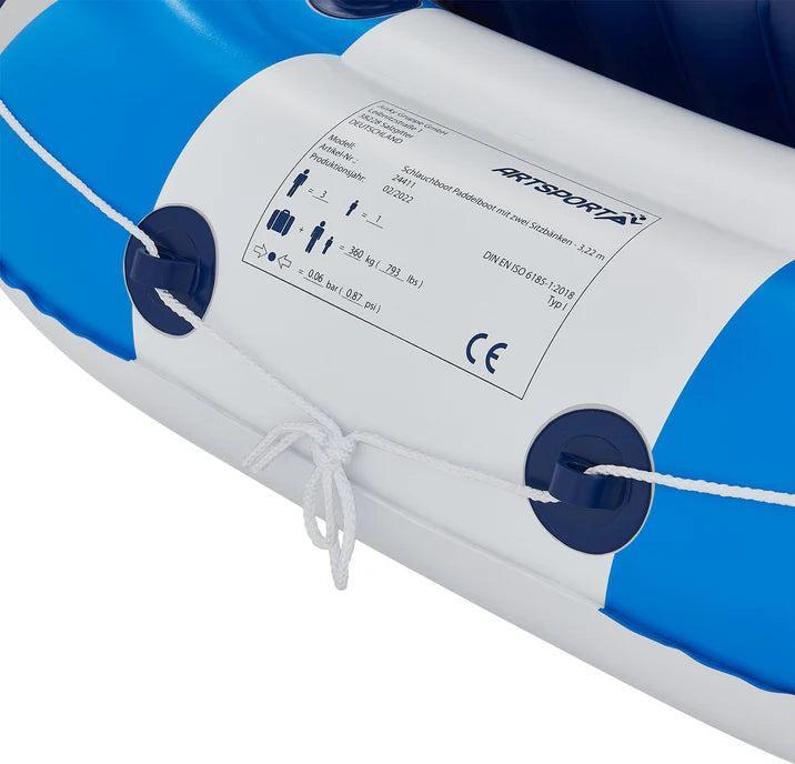 Actual product image Juskys Schlauchboot mit zwei Sitzbänken (322 cm, 4 pers.)