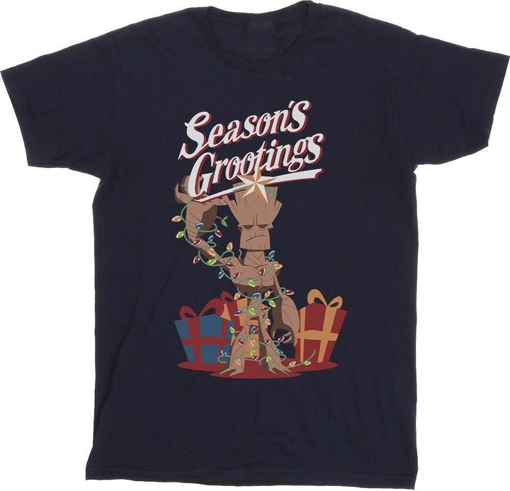 Actual product image Mens Comics Groot Season's Grootings T-Shirt (XXL)