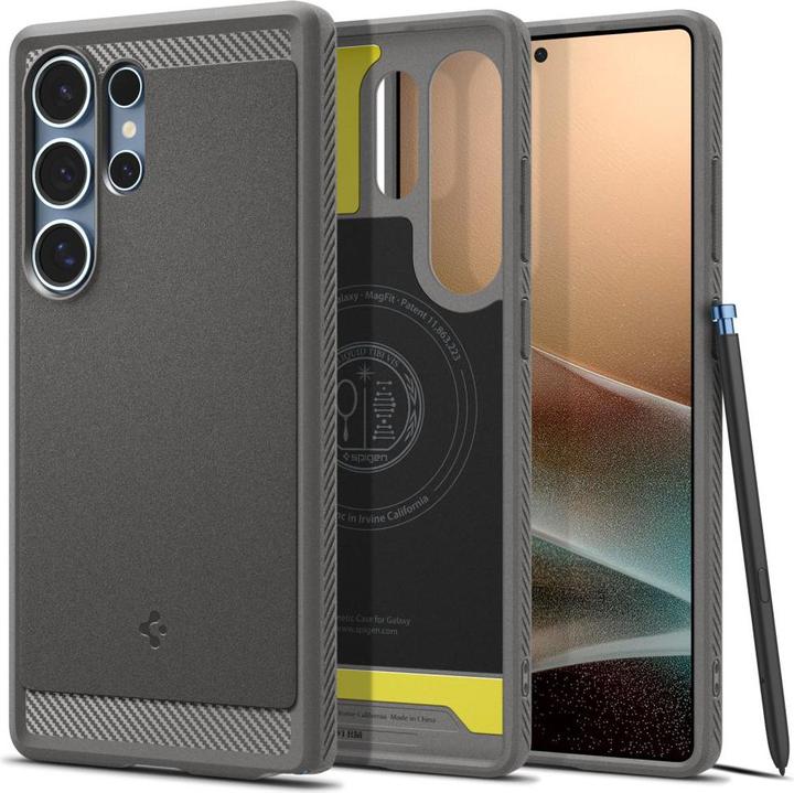 Actual product image Spigen Rugged Armor Mag MagSafe Case for Samsung Galaxy S25 - Gray (Samsung Galaxy S25 Ultra)