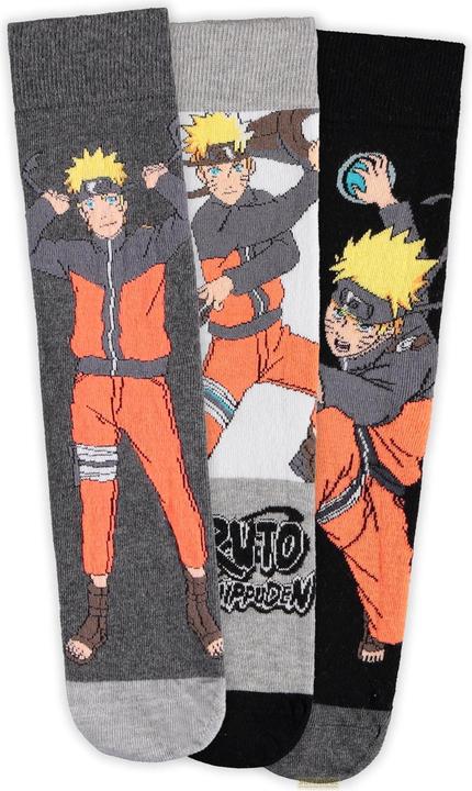 Produktbild Difuzed NARUTO SHIPPUDEN - Naruto - Pack de 3 paires de chaussettes (T43-46) (3er Pack, 43, 46)