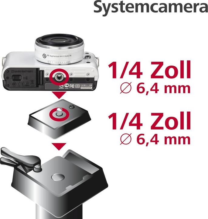Immagine prodotto Hama Piastra per fotocamera a treppiede per Omega Premi (Piastra a sgancio rapido per treppiede)