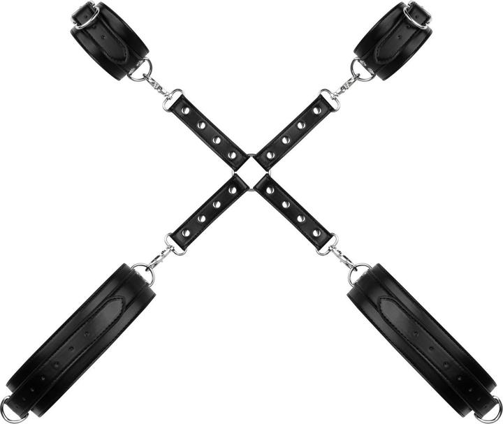 Bedroom Fantasies Handschellen und HogtieSet Schwarz