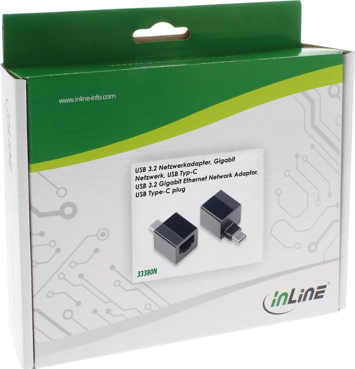 Immagine prodotto InLine Adattatore di rete da USB 3.2 a 1Gb/s (USB 3.2, RJ45 (1x))