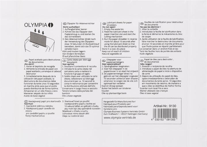 Produktbild Olympia Ölpapier