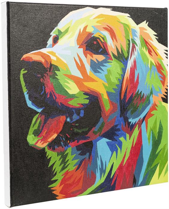 Produktbild Craft Buddy Malen nach Zahlen Bild-Set 30x30cm Bunter Welpe
