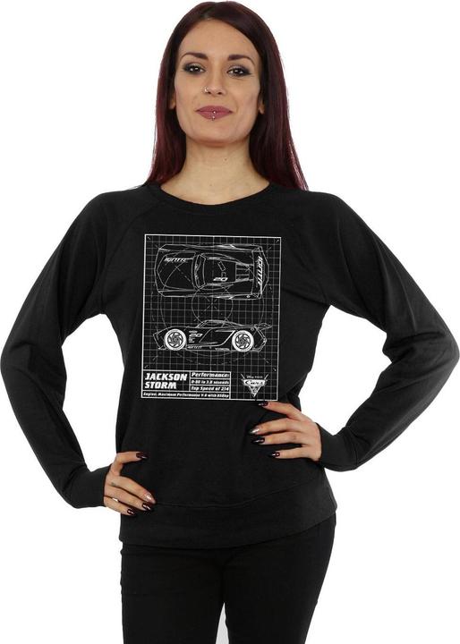 Immagine prodotto Disney Cars Jackson Storm Blueprint Felpa Donna (XXL)