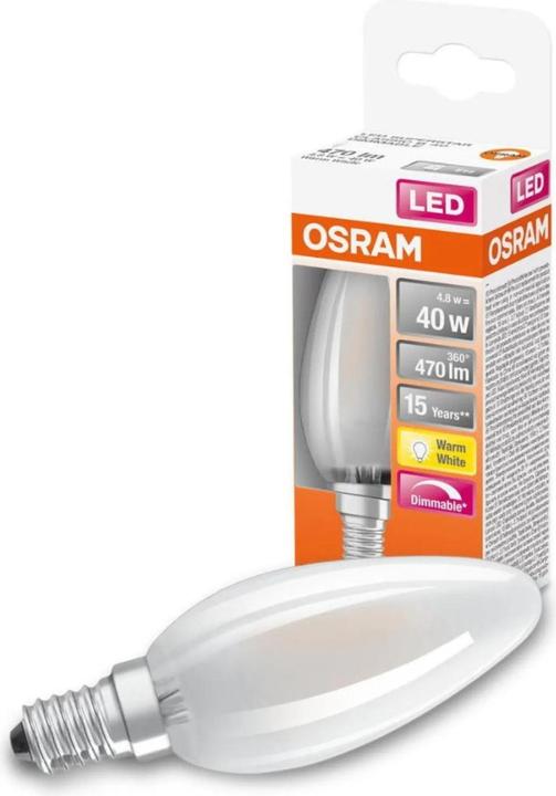 Actual product image Osram Led Retrofit Classic B (E14, 4.80 W, 470 lm, 1 x, F)