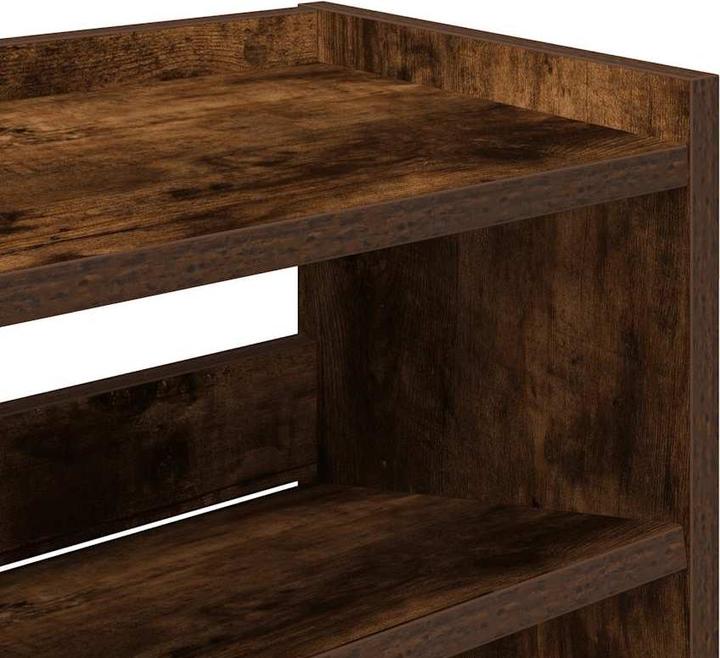 Productafbeelding VidaXL Eiken schoenenrek gerookt 80x25x100 cm materiaal op houtbasis (80 x 25 x 100 cm)