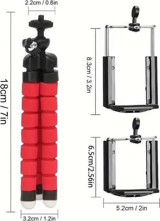 Actual product image Kikkerland Smartphone Tripod (Foam material, Fabric, Plastic)