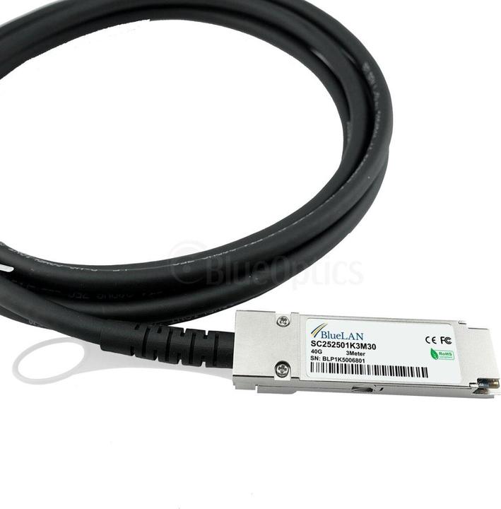 Actual product image BlueLAN Compatible Extreme Networks 40GB-C05-QSFP-EN QSFP Direct Attach Cable, 40GBASE-CR4, Ethernet/Infin