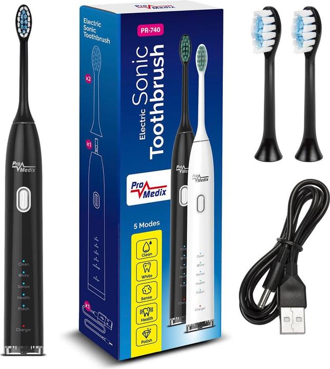 Promedix PR-740 B sonic toothbrush Black (Sonic toothbrush)