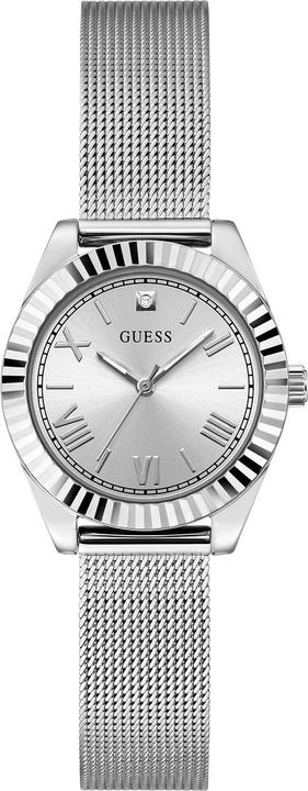 Produktbild Guess - Ladies Silver Tone Analog Watch with diamond GW0842L1