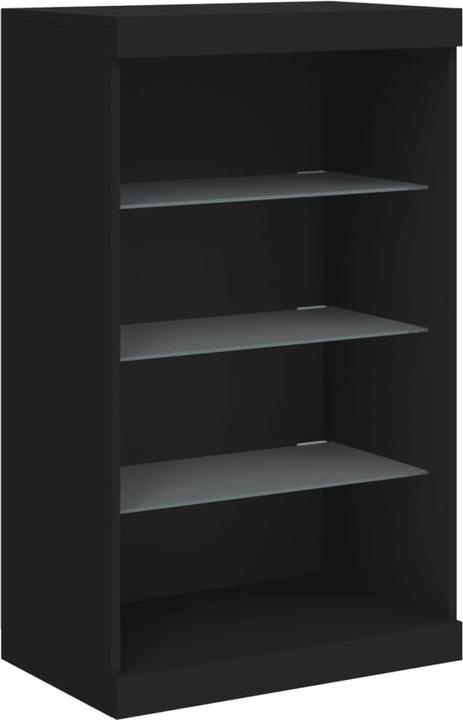 Image du produit VidaXL Sideboards avec lampes LED 3 pcs. noir (142.5 x 37 x 100 cm)