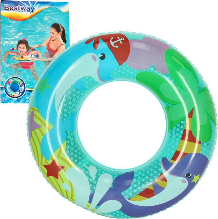 Immagine prodotto Ikonka BESTWAY 36113 Delfino gonfiabile a cerchio 51 cm 2-4 anni