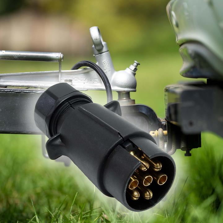Actual product image Wiltec 7-poliger Stecker Typ N Anhängerstecker Kabelstecker KFZ Anhänger