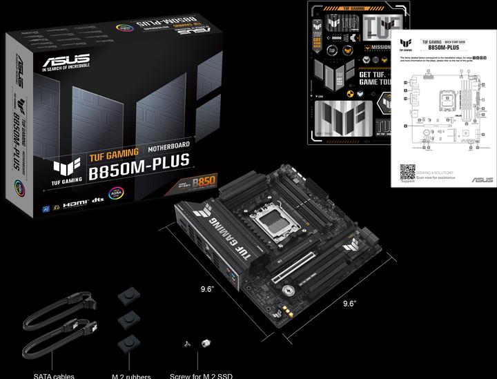 Actual product image ASUS TUF GAMING B850M-PLUS (AM5, AMD B850, mATX)