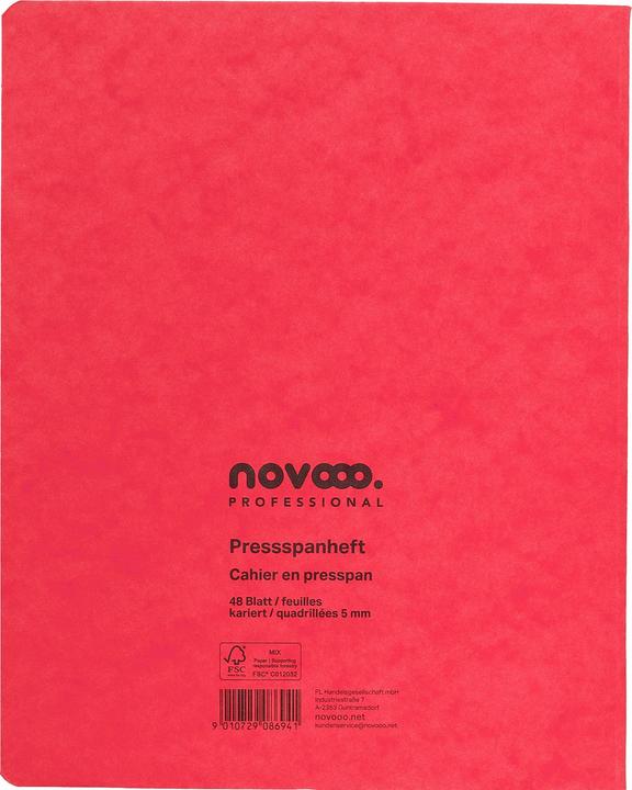 Image du produit Novooo Pressspanheft (175 x 220 mm, Quadrillé)