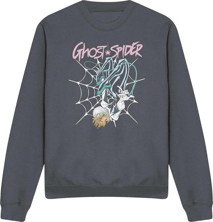 Actual product image Spiderman Unisex Adult Ghost-Spider Neon Web Sweatshirt (S)