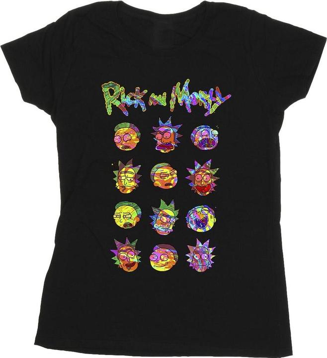 Immagine prodotto Rick And Morty Tie Dye Faces Maglietta Donna (L)