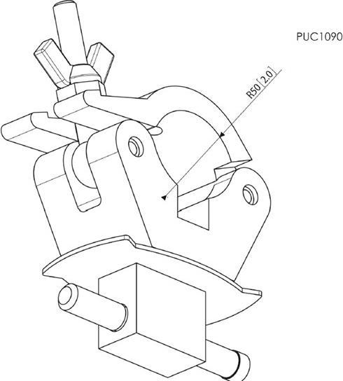 Actual product image Vogels Professional PUC 1090 - Mounting component (beam adapter) (Ceiling)