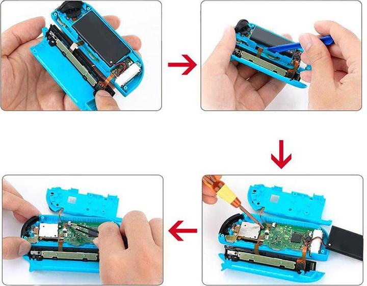 Immagine prodotto Ueli Express Set di riparazione per Joy Con Nintendo Switch 21 in 1 (Switch Lite, Switch)