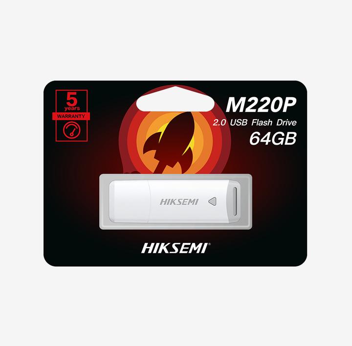 Actual product image Hiksemi CLE USB 64 GB Série M220P USB2.0 10-20MB/s 3-10MB/s Couleur Noir (64 GB, USB 3.2)