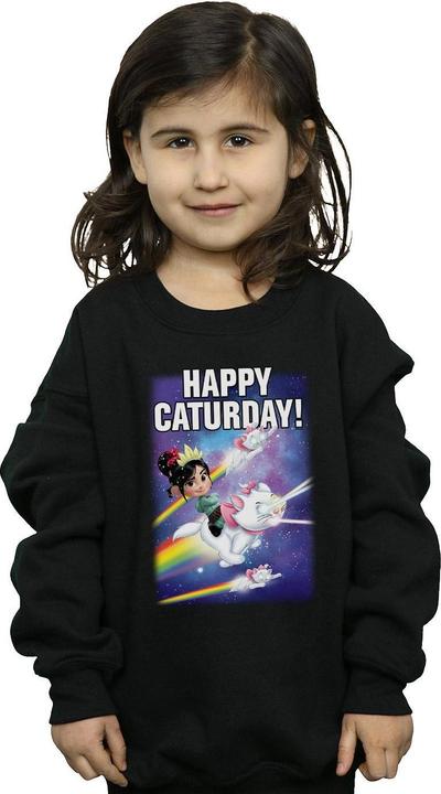 Actual product image Disney Girls Wreck It Ralph Happy Caturday Sweatshirt (152, 158)