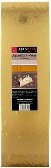Immagine prodotto Patisdécor Suola per tronchi in cartone oro - 29 cm (5 pezzi)