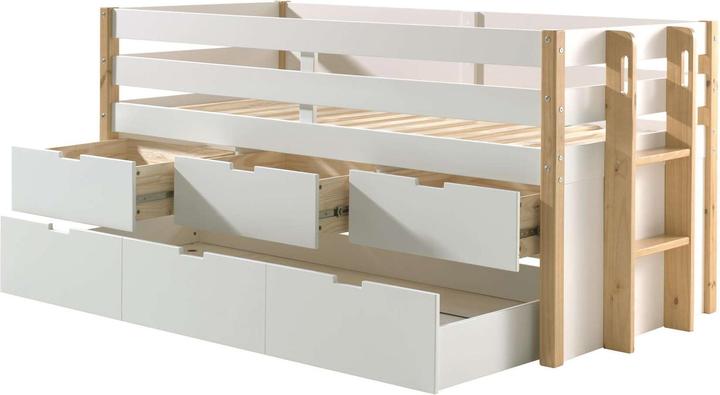 Immagine prodotto Vipack Letto a castello Margrit con cassetto e cassetti estraibili (90 x 200 cm)