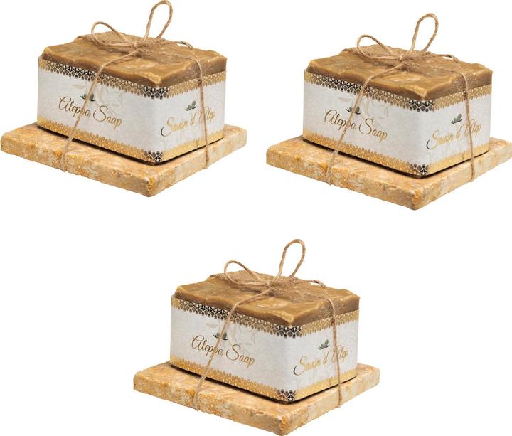 Produktbild Natura Punto 3er-Set Echte Aleppo-Seife (Hartseife)