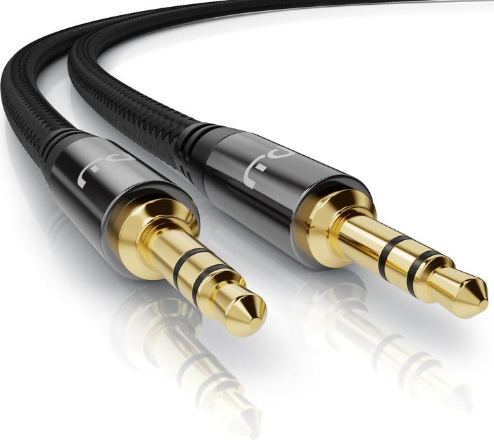Produktbild Primewire 3,5 mm AUX Klinkenkabel, Audiokabel mit Nylonmantel, 3,5mm Klinke auf Klinke Audio Kabel (3 m, 3.5mm Klinke (AUX))