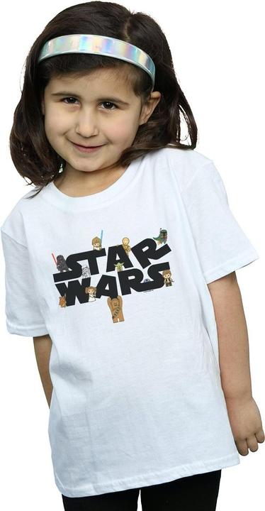 Actual product image Star Wars Girls Kiddie Logo Cotton T-Shirt (128)