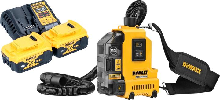 Image du produit DeWalt DWH 161 P2 Aspirateur universel sans fil 18 V 0,21 l Brushless + 2x batterie 5,0 Ah + chargeur