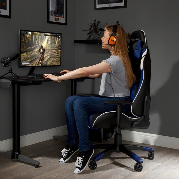 Image du produit X Rocker X-Rocker Agility Chaise de jeu ergonomique - Bleu