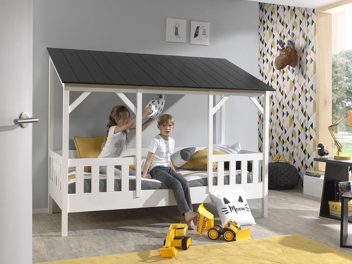 Image du produit Vipack Lit de maison avec toit (90 x 200 cm)