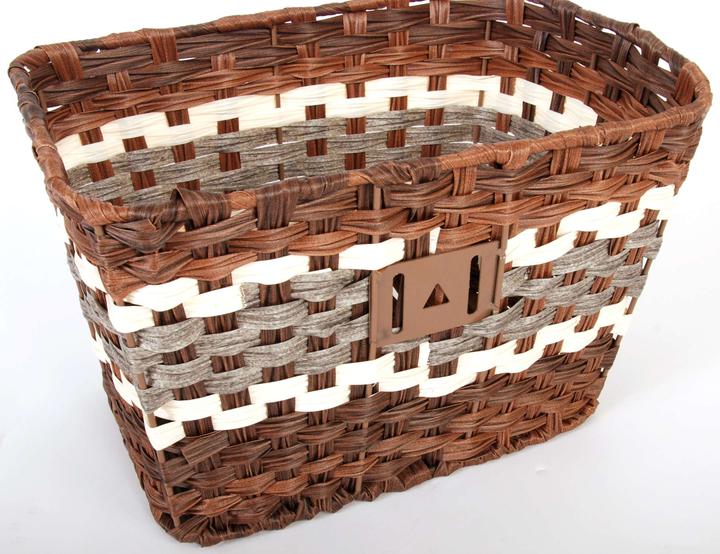 Actual product image Volare Large woven wicker bike basket from - Practical and stylish for your bike tours!