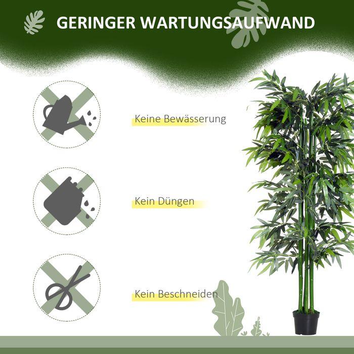 Immagine prodotto Swisshandel24 Pianta artificiale, pianta artificiale da 180 cm, albero di bambù artificiale, albero artificiale (180 cm)