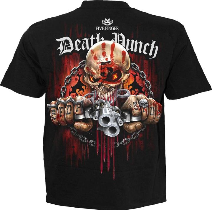 Actual product image Spiral Unisex Adult Assassin Five Finger Death Punch Back Print T-Shirt (L)
