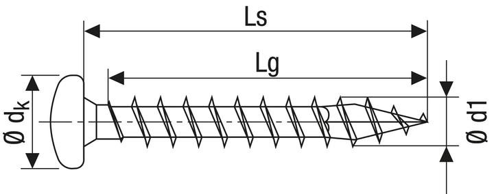 Actual product image Spax Chipboard screws PH T20 4,0x16 mm (1000 Screws per piece)