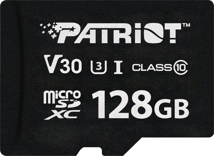 Actual product image Patriot SD Card 128GB VX Series MicroSDXV V30 PS001681 (128 GB, microSDXC, U3, UHS-I)