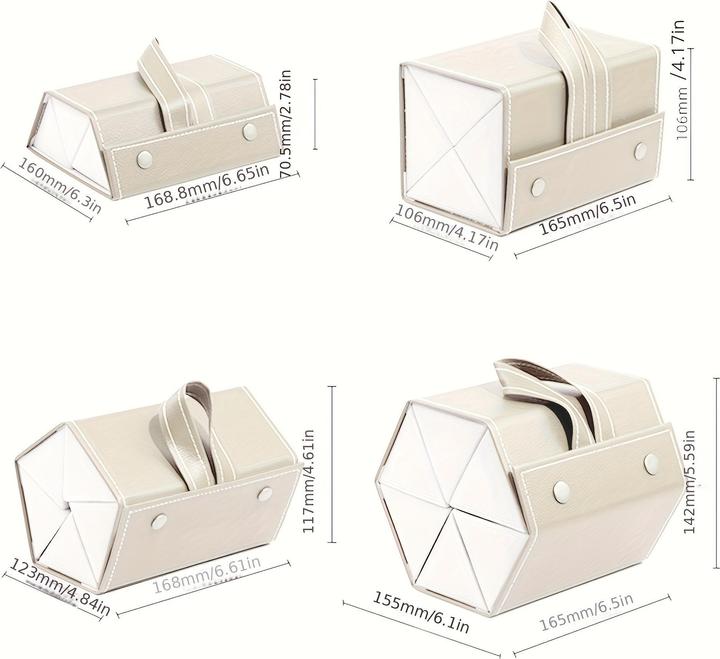 Image du produit Only-Bags.Store 1pc Glasses Organizer Case, Portable Glasses Case, PU Leder Hanging Foldable Eyeglasses Case