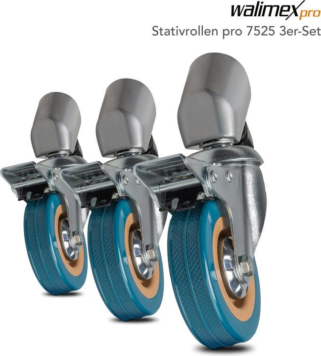 Image du produit Walimex pro pro 23094 Roulettes pour trépied Pro 7525 Lot de 3 75mm (Pieds de trépied)